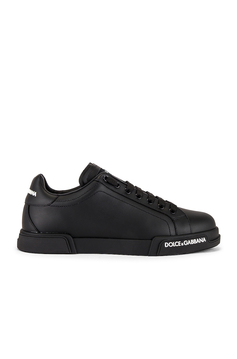 Image 1 of Dolce & Gabbana Portofino Sneaker in Black & Black