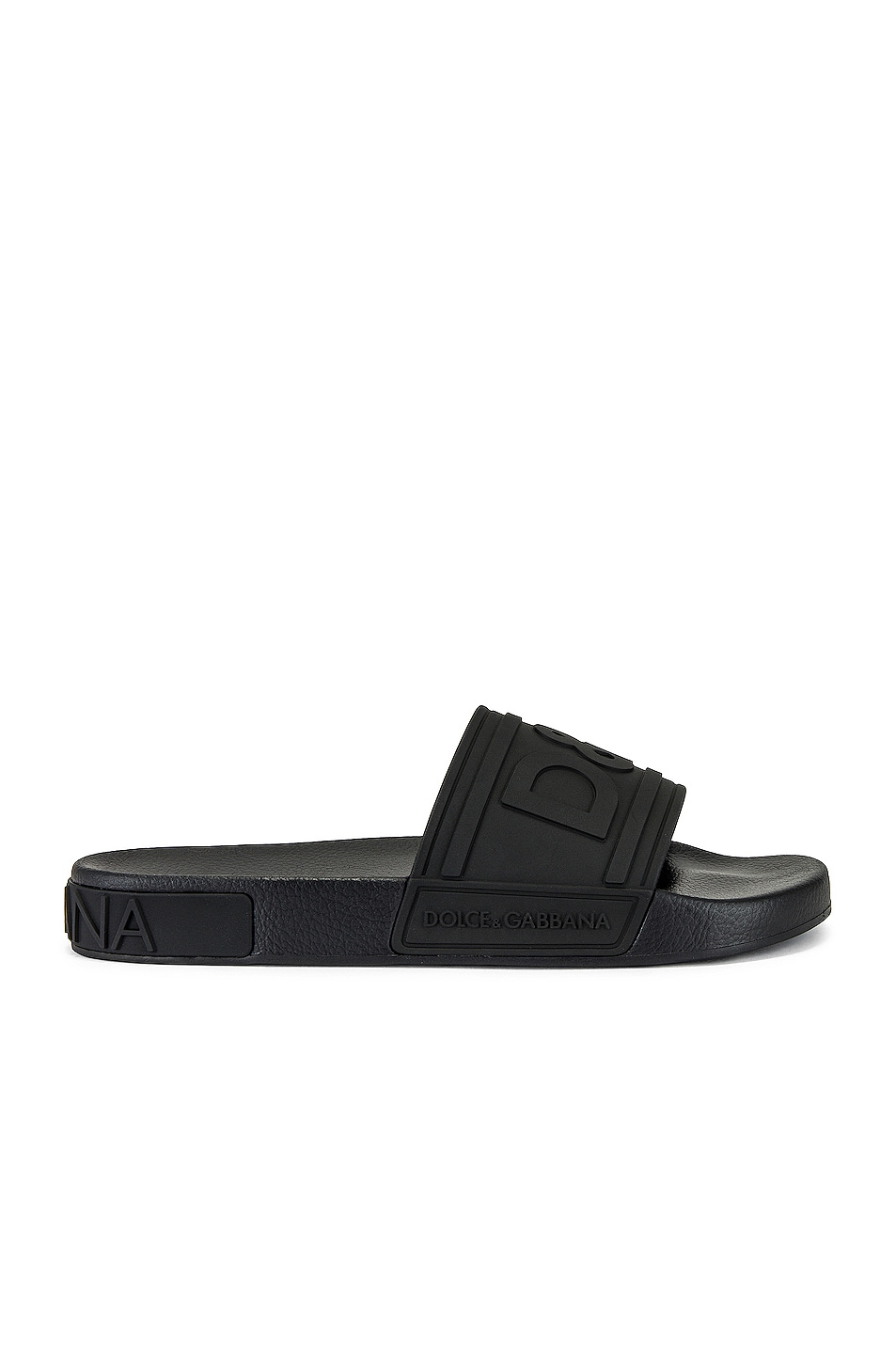 Image 1 of Dolce & Gabbana Slide Sandal in Black