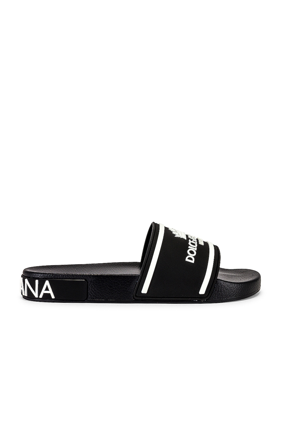 Image 1 of Dolce & Gabbana Slide Sandal in Black & White