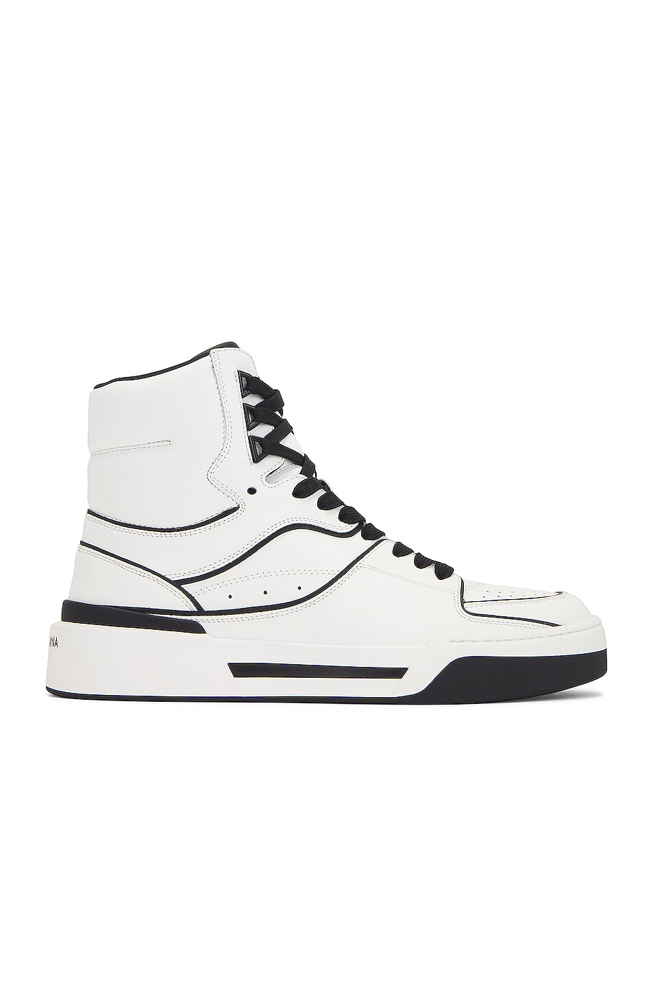 Image 1 of Dolce & Gabbana High Top New Roma Sneakers in Bianco & Nero