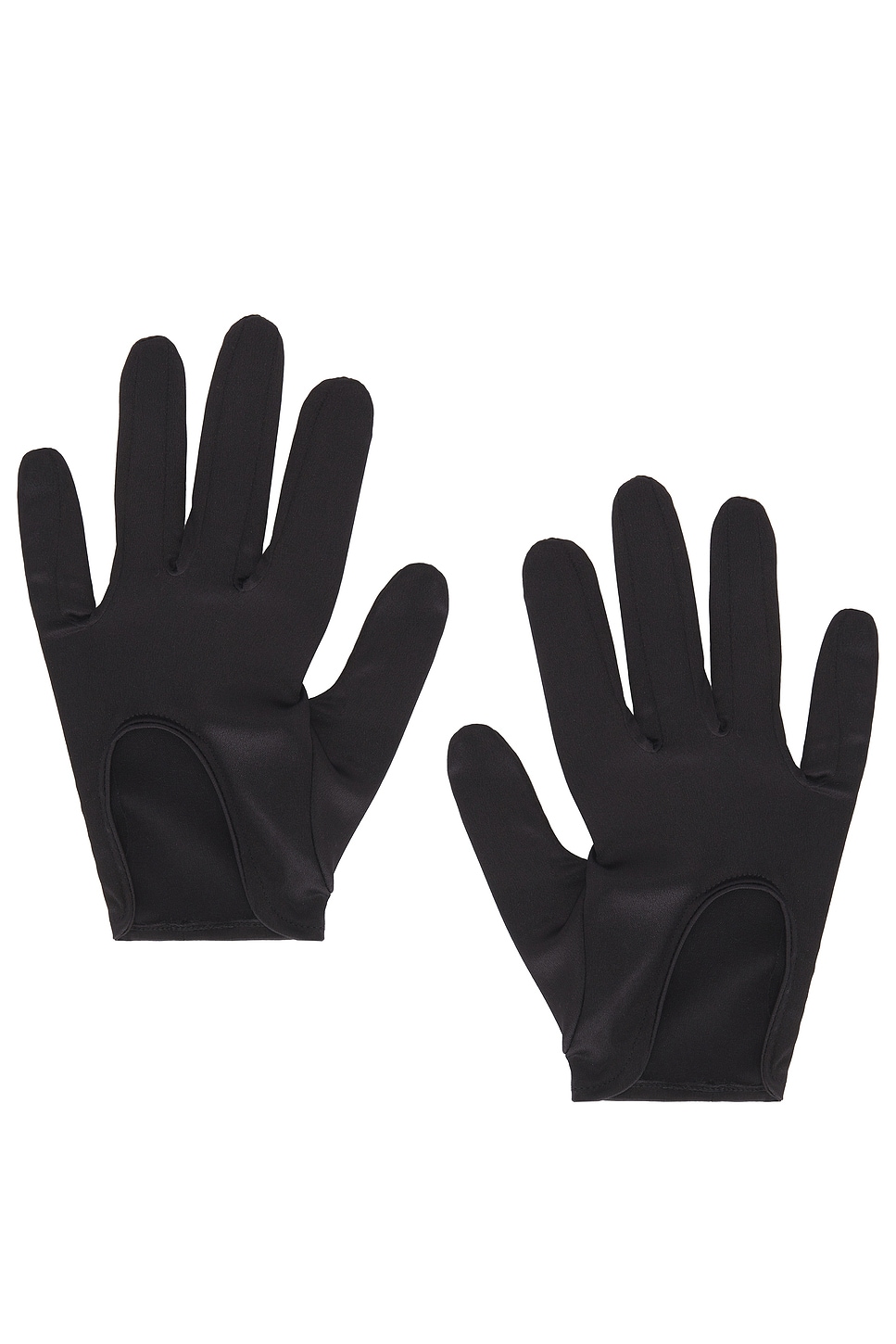 Satin Gloves in Black