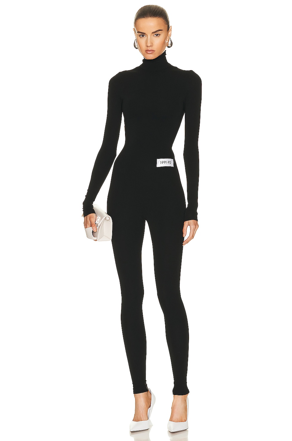 Image 1 of Dolce & Gabbana Turtleneck Long Sleeve Jumpsuit in Black