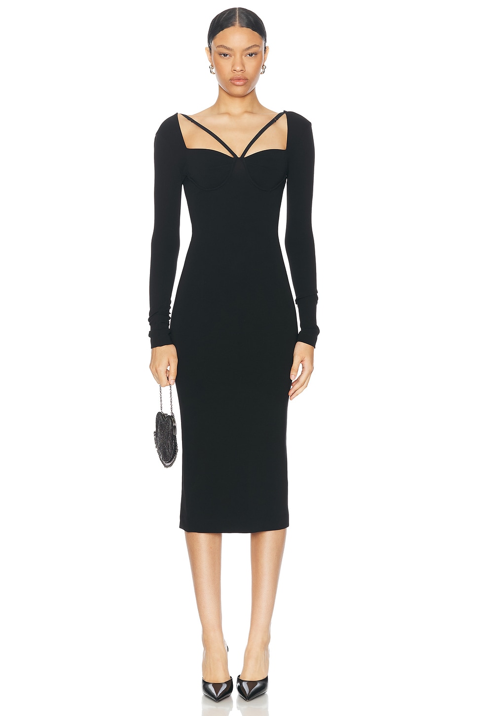 Image 1 of Dolce & Gabbana Midi Dress in Black