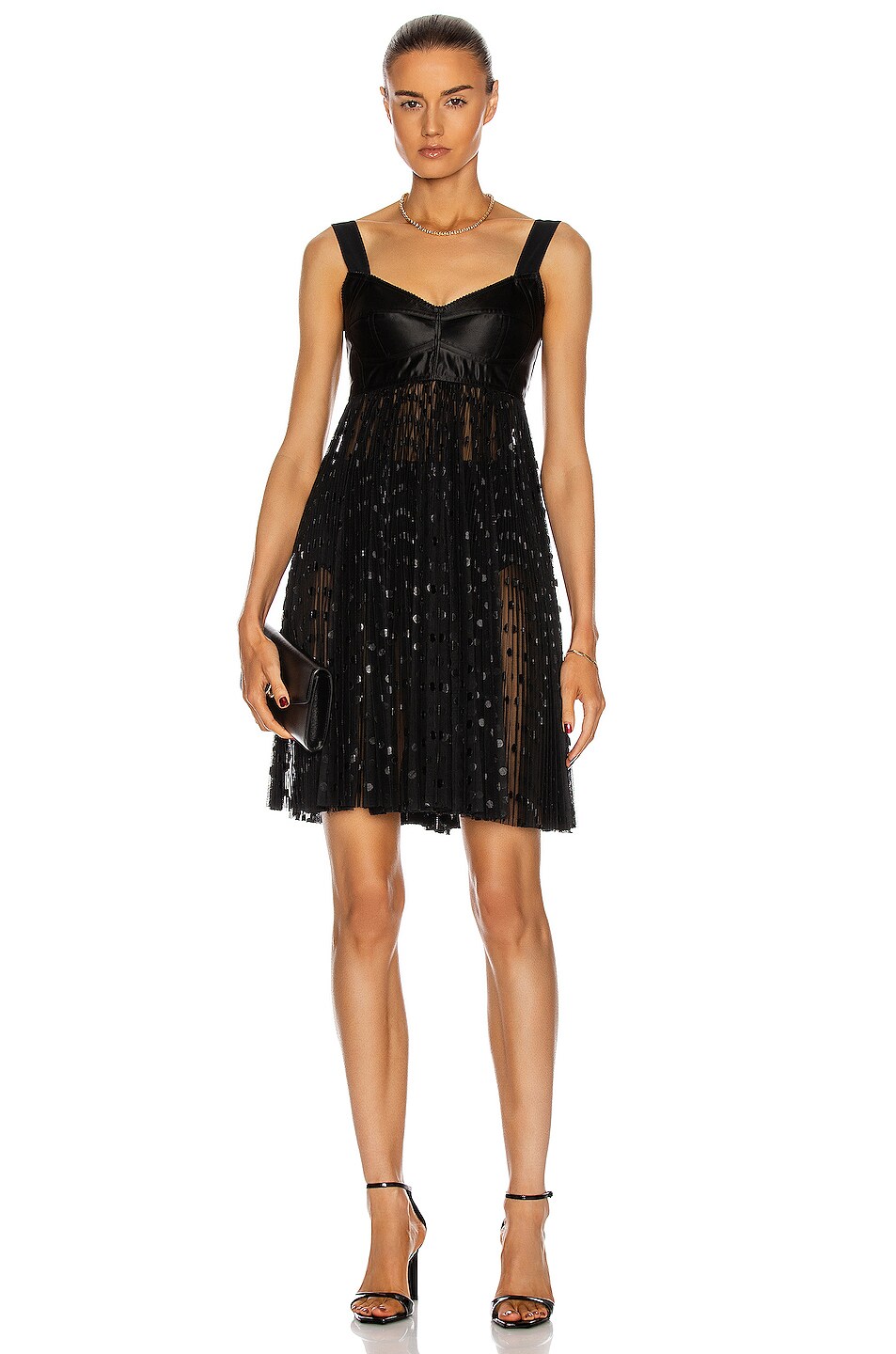 Image 1 of Dolce & Gabbana Sleeveless Mini Dress in Black