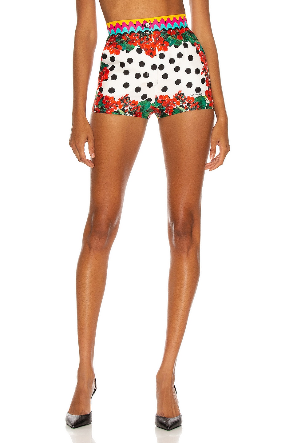 Image 1 of Dolce & Gabbana Printed Patchwork Short in Multi