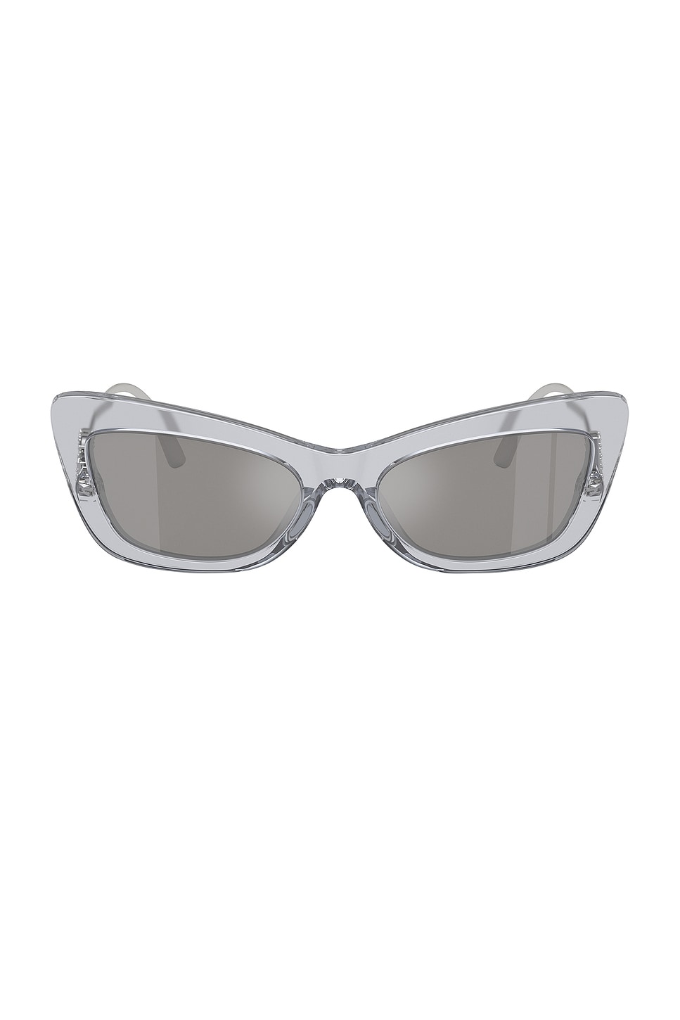 Cat Eye Sunglasses in Metallic Silver