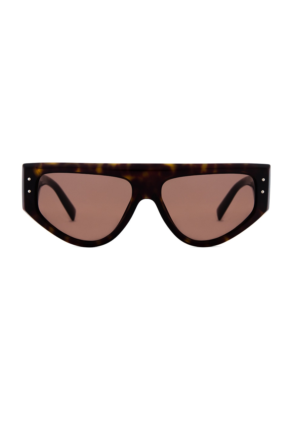 Flat Top Oval Sunglasses in Black