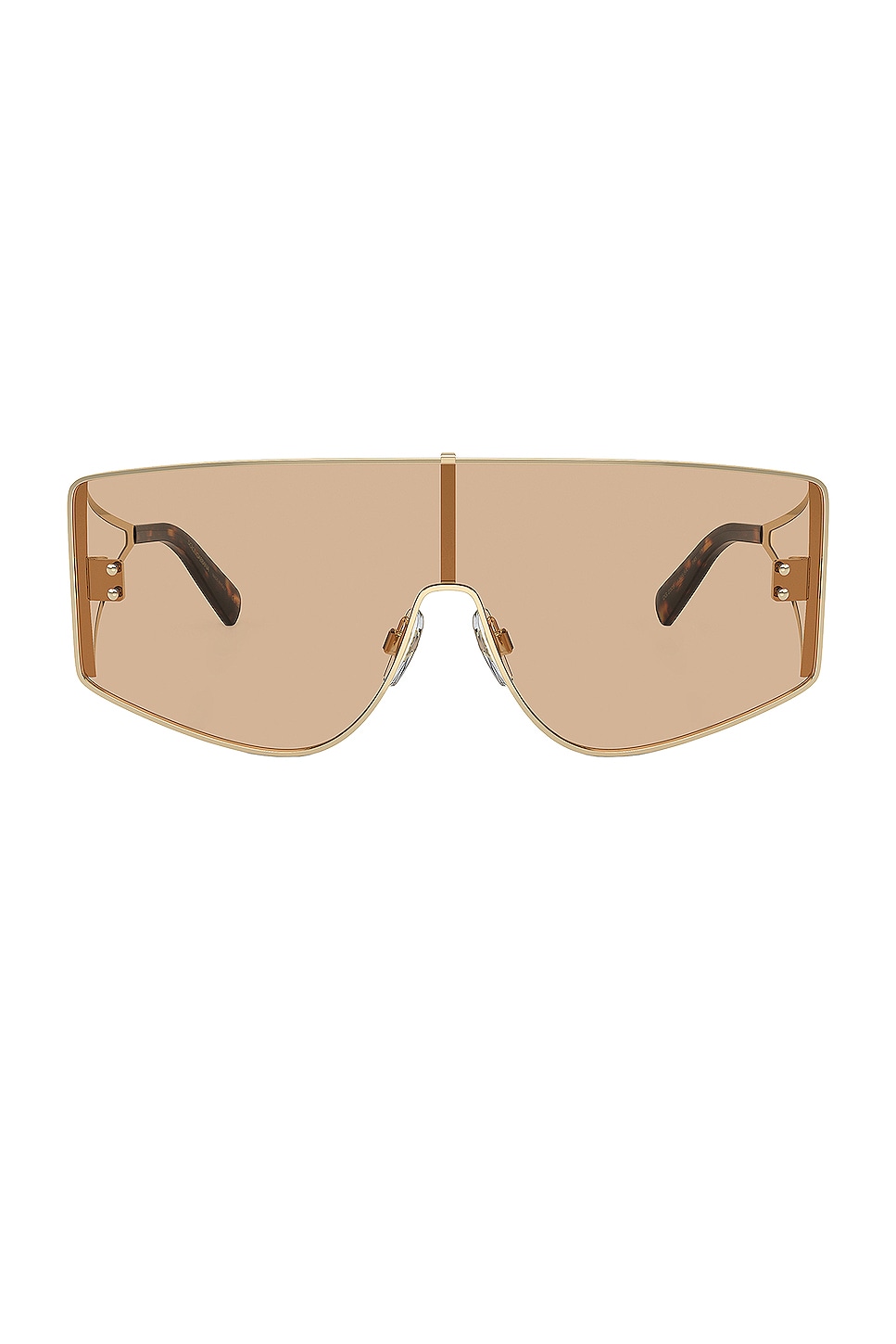 Dolce & Gabbana Shield Sunglasses In Light Gold