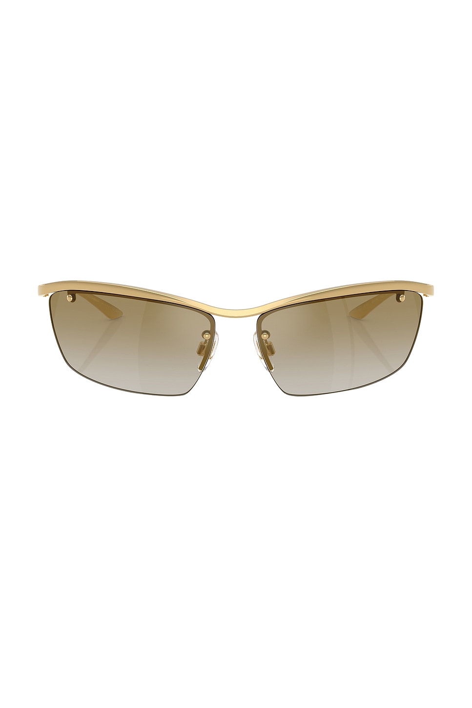 Rectangular Sunglasses in Metallic Gold