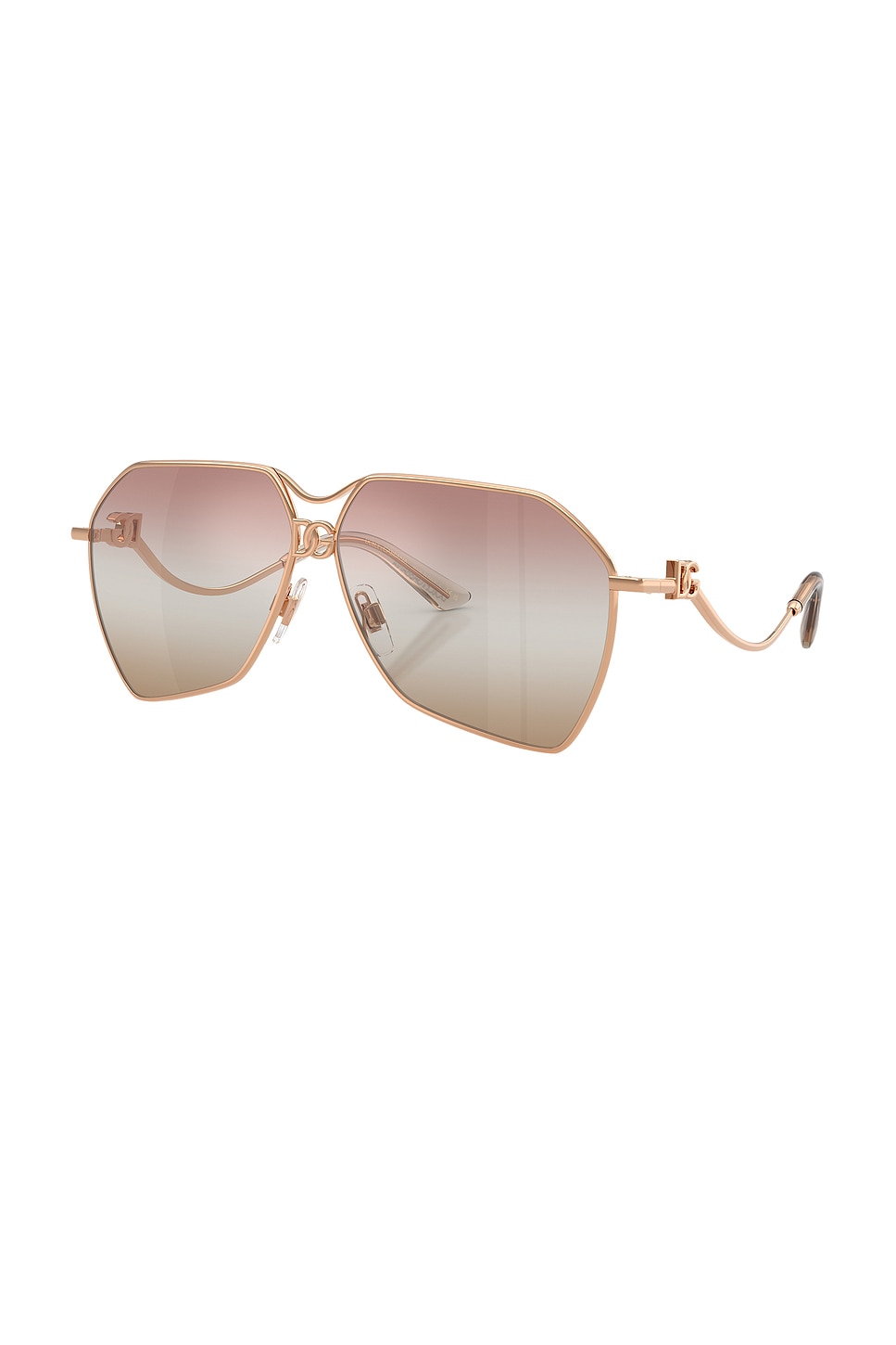 Dolce & Gabbana Geometric Sunglasses In Pink
