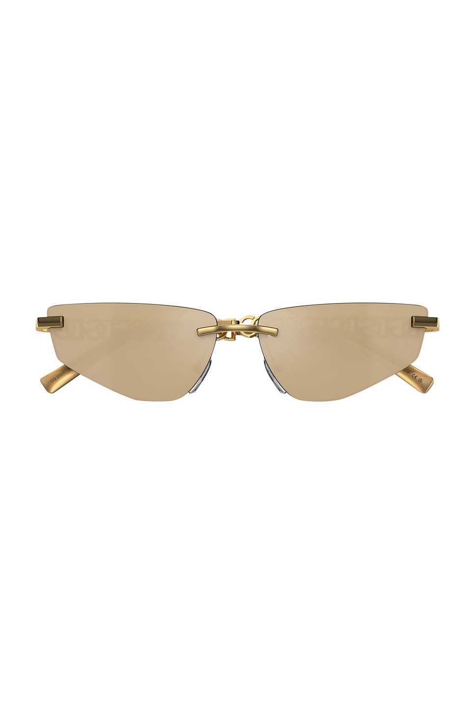 Oval Sunglasses in Metallic Gold