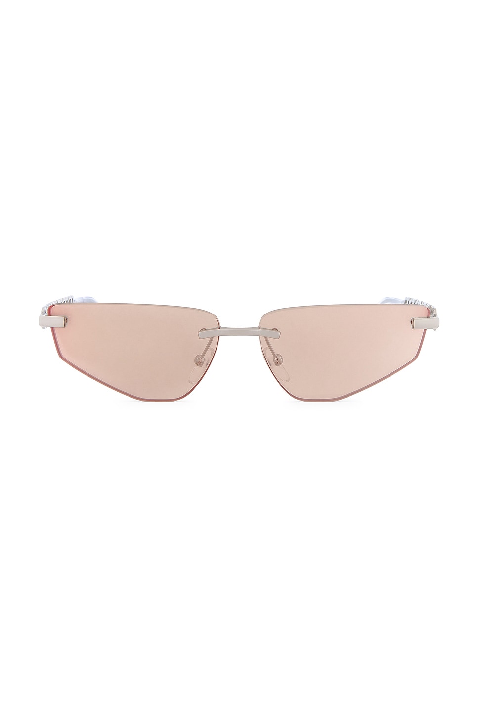 Cat Eye Sunglasses in Metallic Silver