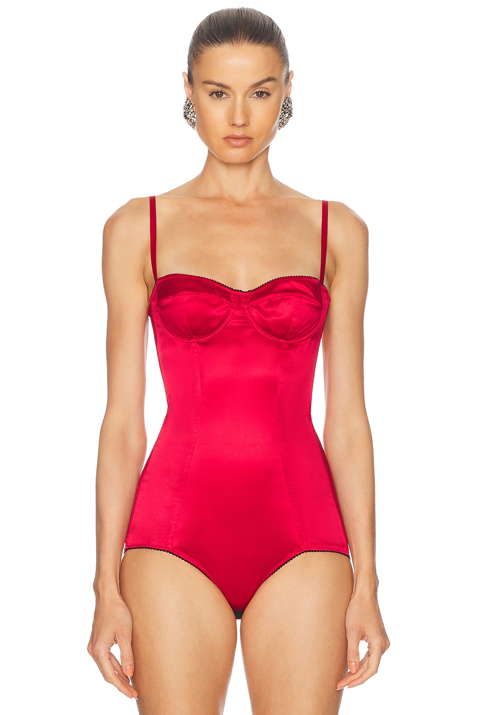 DOLCE & GABBANA SATIN BODYSUIT
