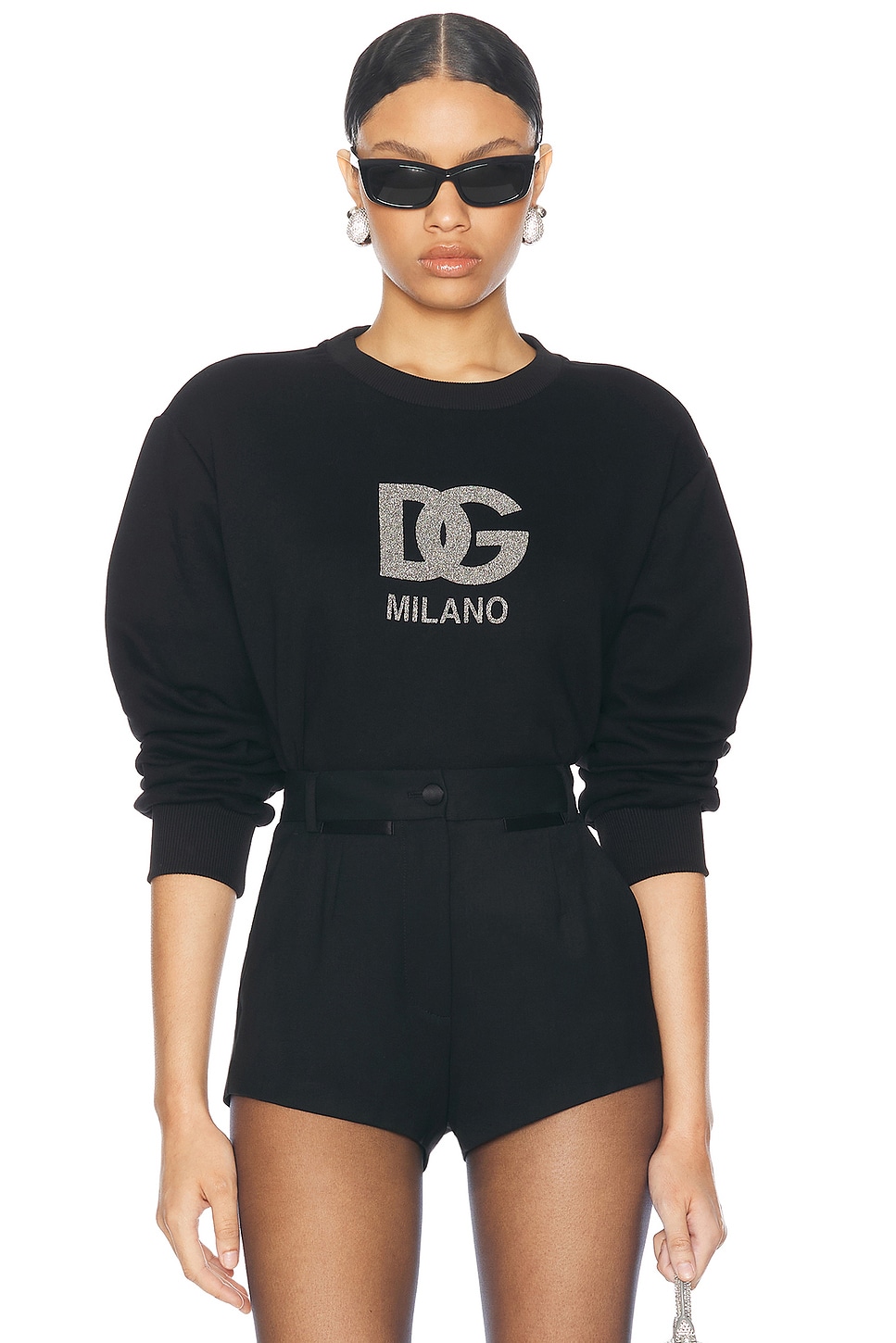 Image 1 of Dolce & Gabbana Cropped Sweatshirt in Black