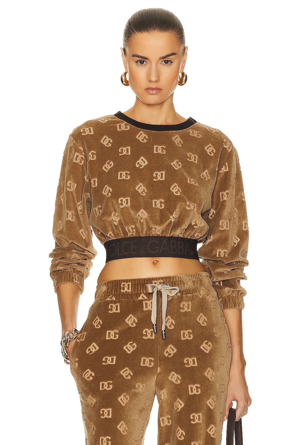 Dolce & Gabbana Blue Silk Sweatshirt main image 0