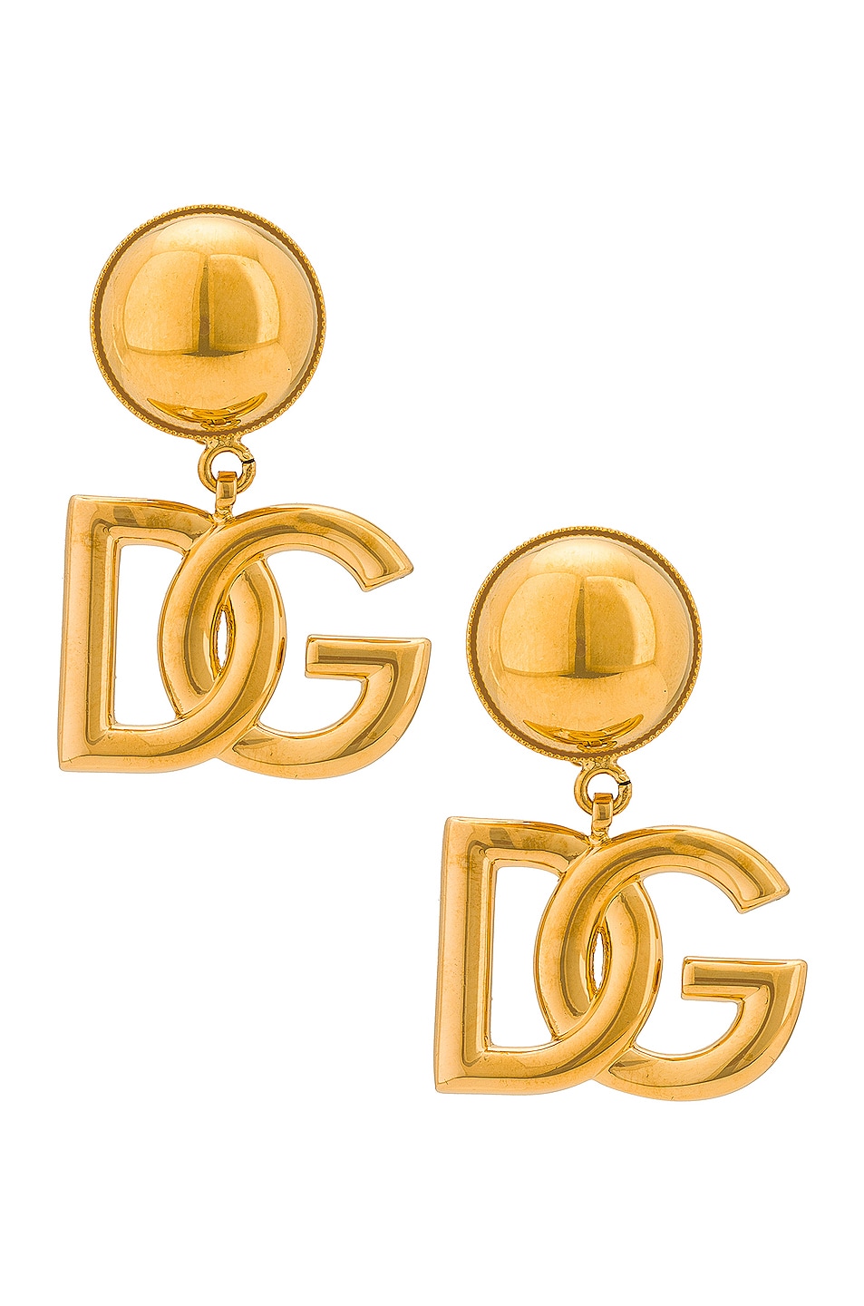 Image 1 of Dolce & Gabbana Logo Earrings in Gold