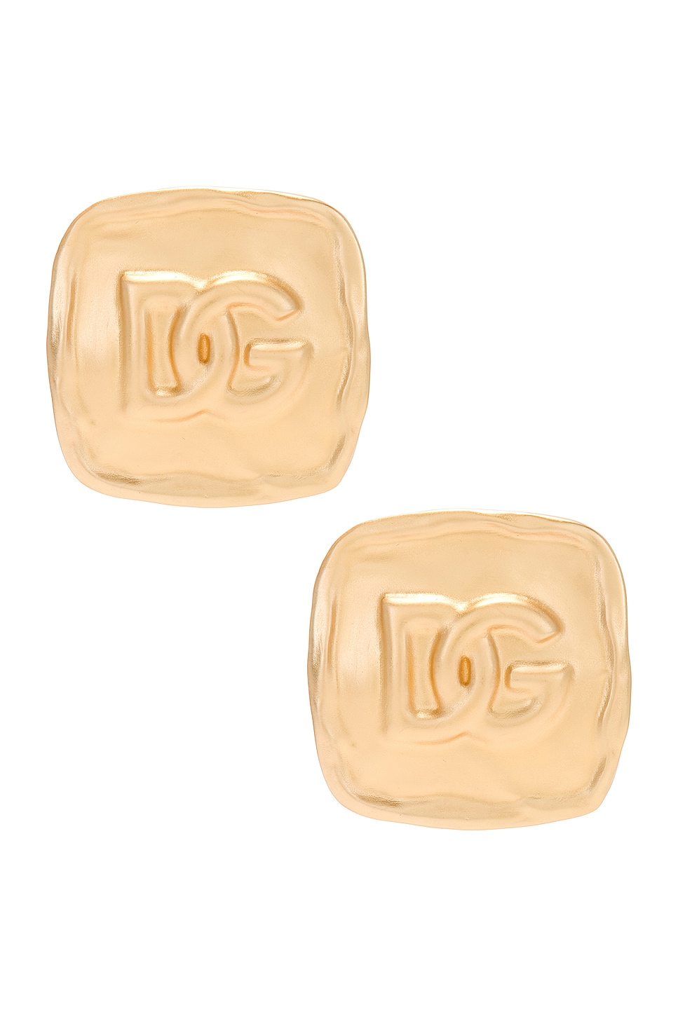 Image 1 of Dolce & Gabbana Logo Earrings in Oro