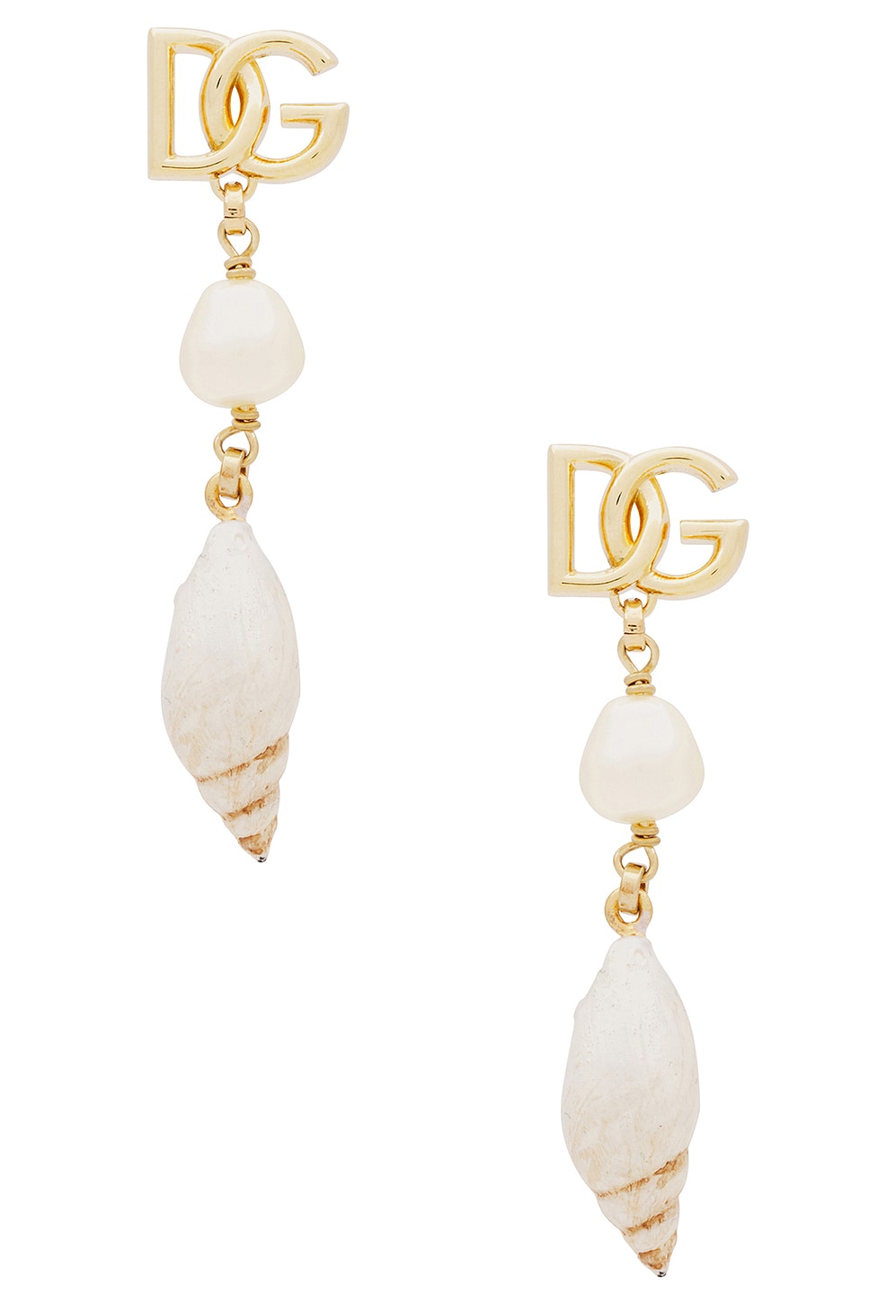 Image 1 of Dolce & Gabbana Logo Earrings in Gold