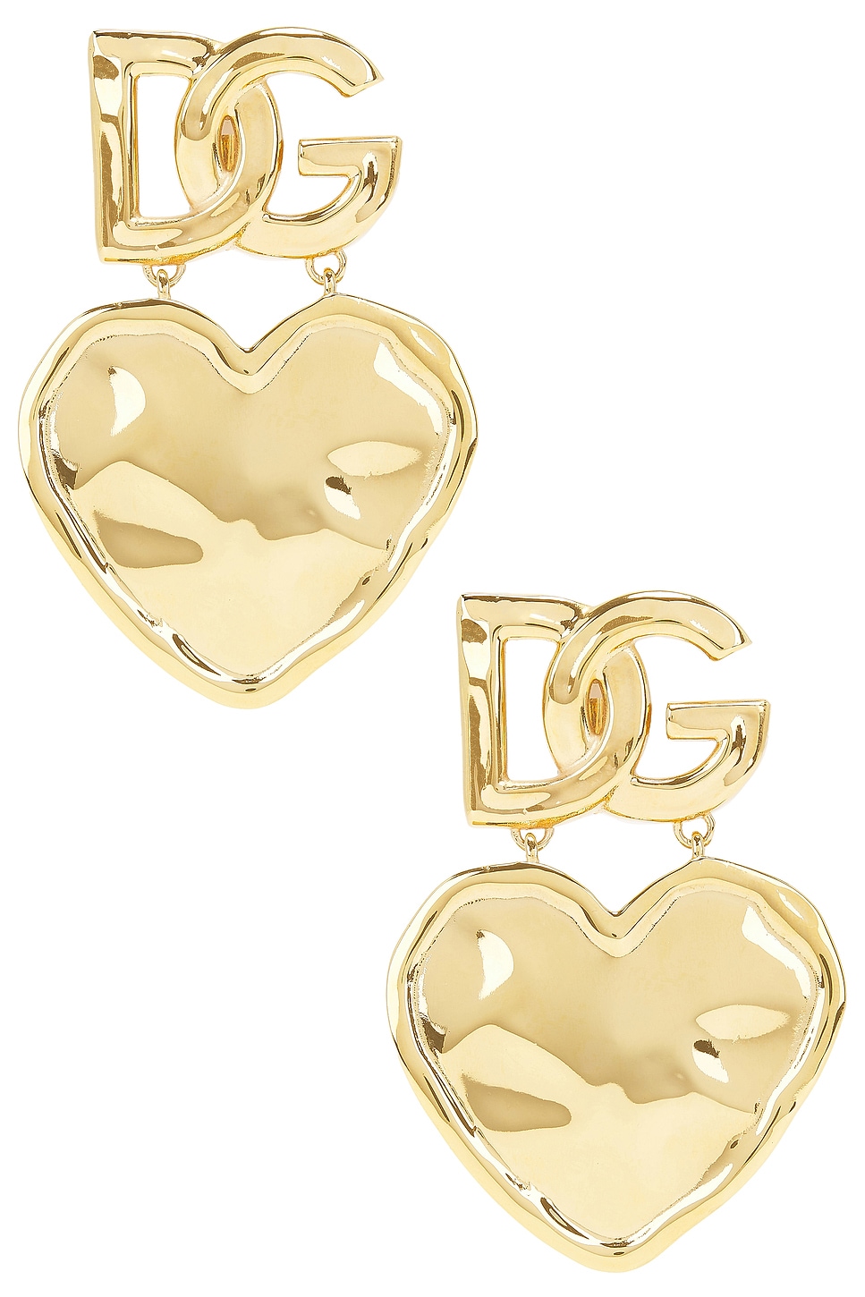 Shop Dolce & Gabbana Logo Earrings In Gold