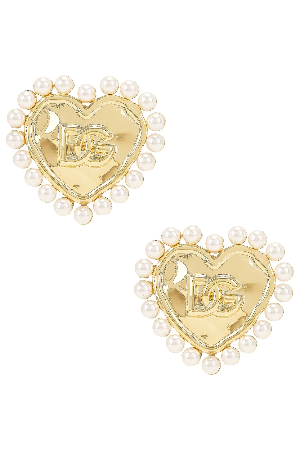 Shop Dolce & Gabbana Logo Earrings In Gold