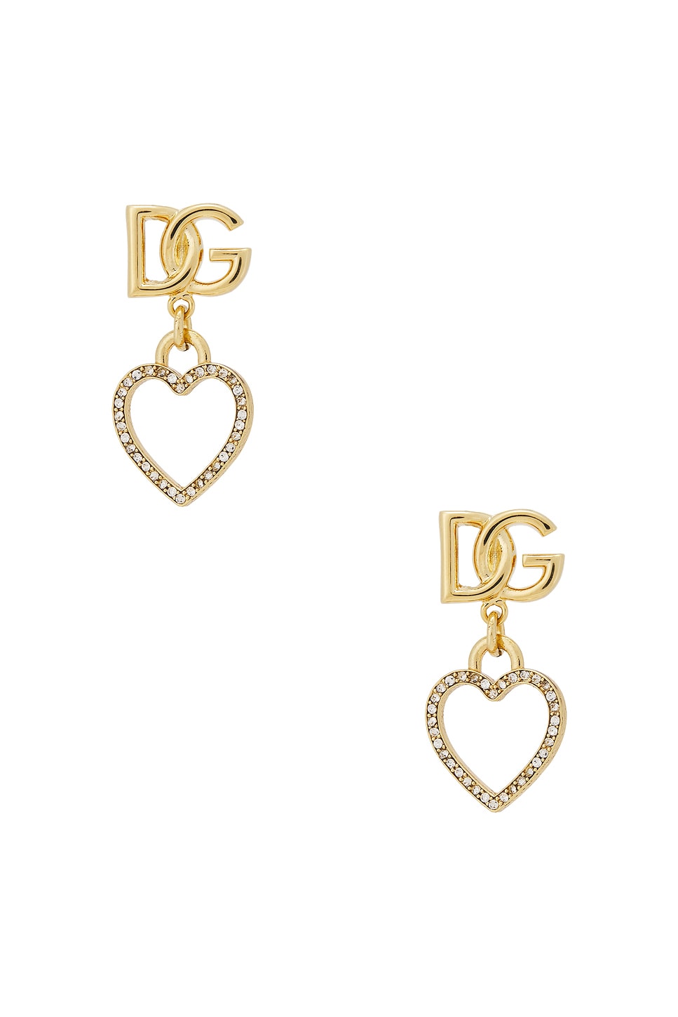 Image 1 of Dolce & Gabbana Logo Earrings in Gold