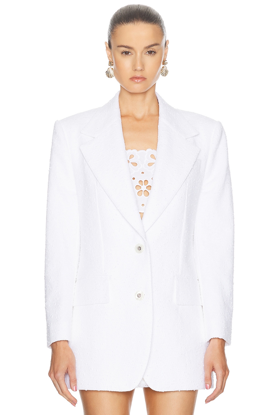 Shop Dolce & Gabbana Tailored Jacket In Optical White