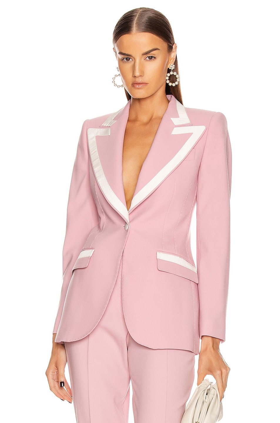 Image 1 of Dolce & Gabbana Tailored Blazer in Light Powder Rose