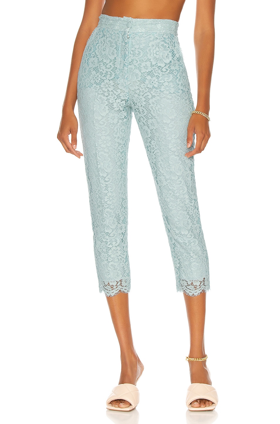 Image 1 of Dolce & Gabbana Lace Pant in Powder Ice