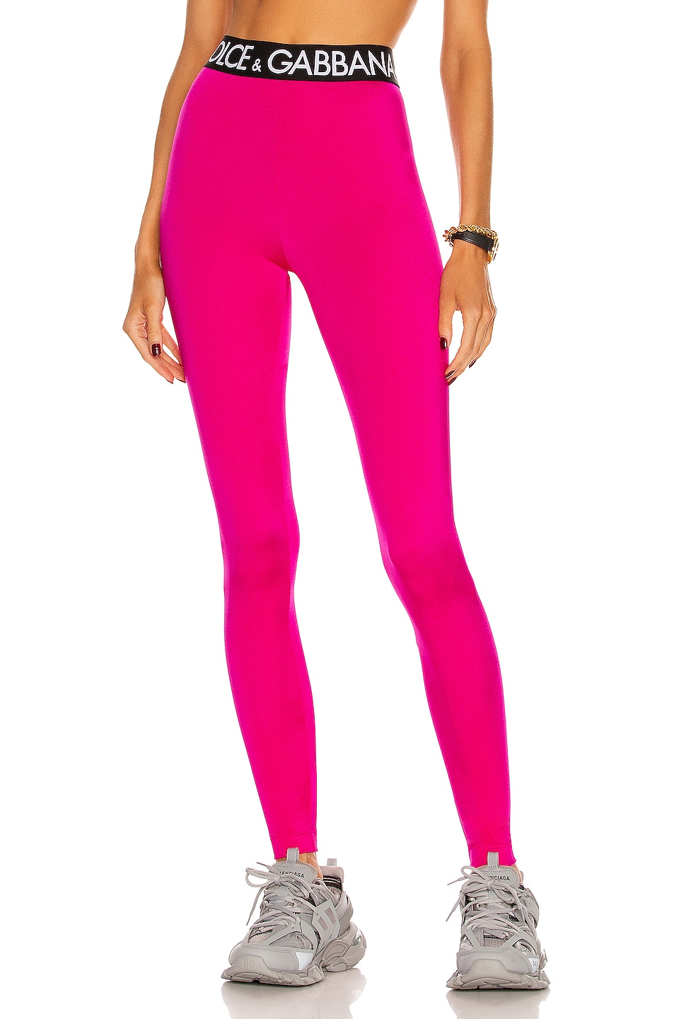 Image 1 of Dolce & Gabbana Elastic Band Legging in Hot Pink