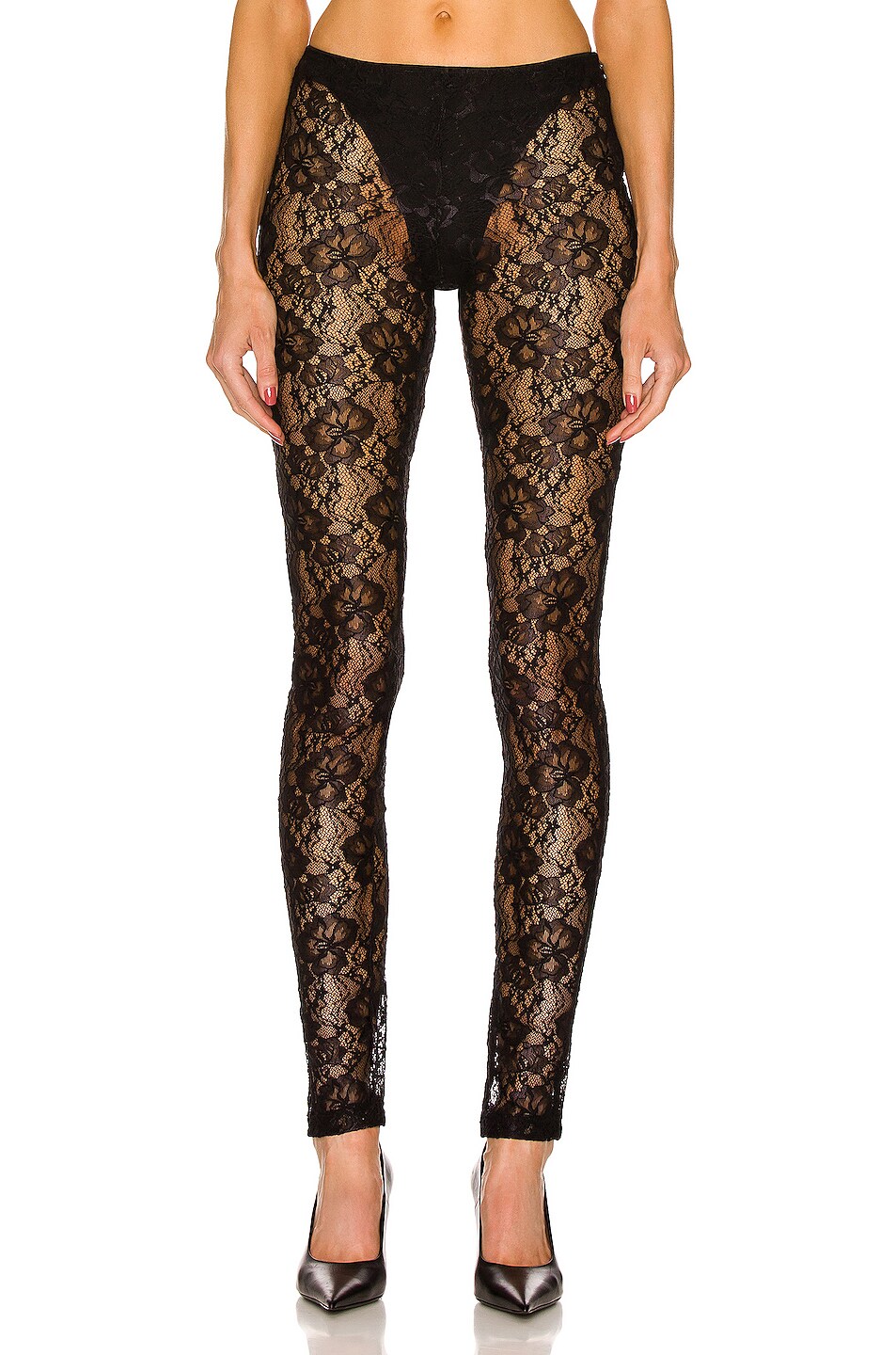 Image 1 of Dolce & Gabbana Lace Pant in Nero