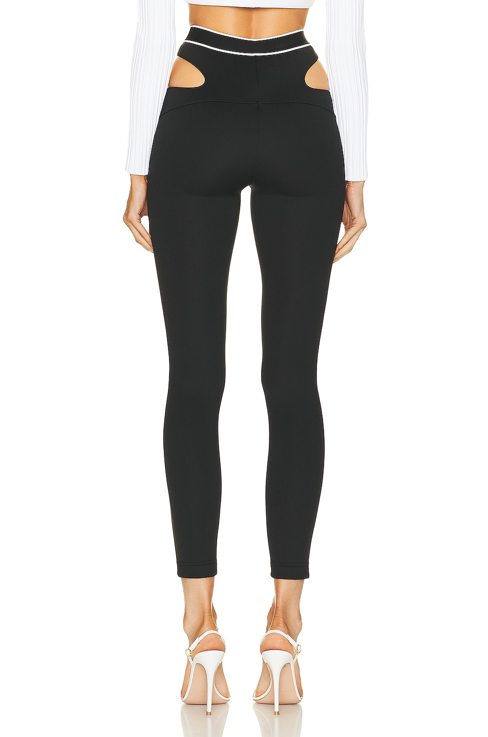 Dolce & Gabbana Red Stretch High Waist Cropped Leggings Pants