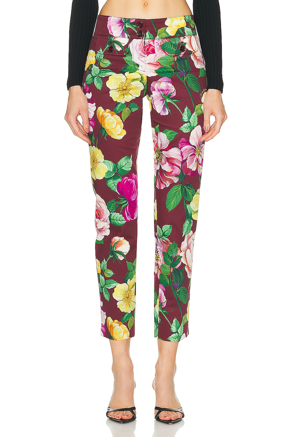 Image 1 of Dolce & Gabbana Floral Pant in Camelia