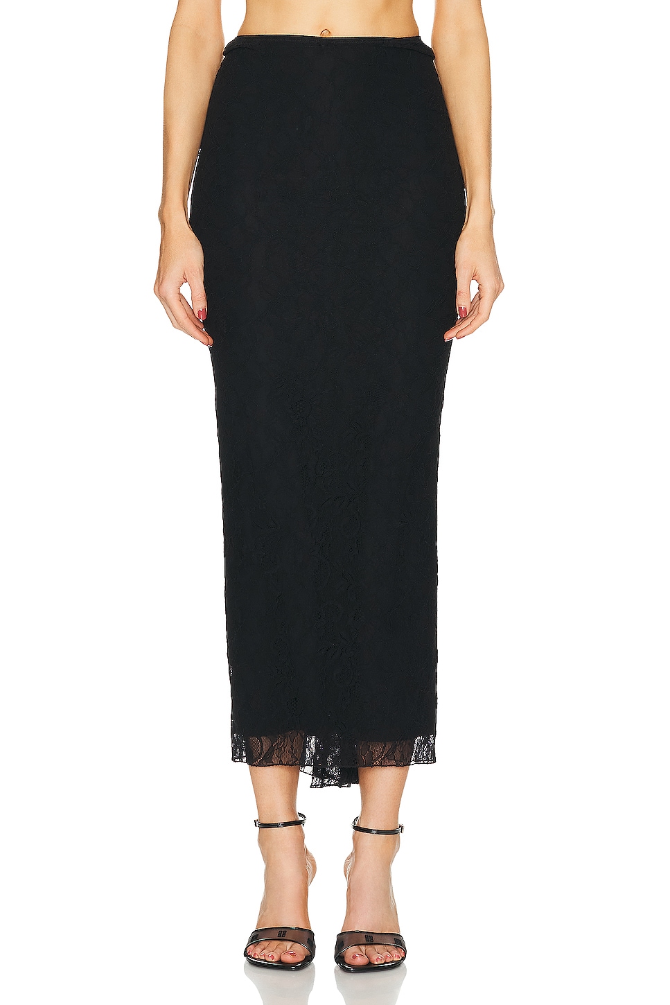 Image 1 of Dolce & Gabbana Laced Skirt in Nero