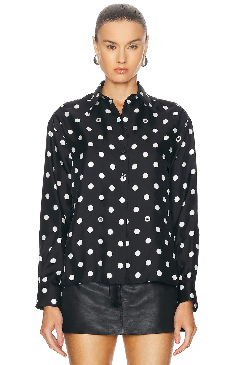 Shop Dolce & Gabbana Long Sleeve Shirt In Nero