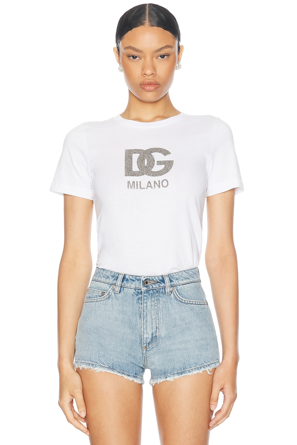 Image 1 of Dolce & Gabbana Logo T-Shirt in Optical White