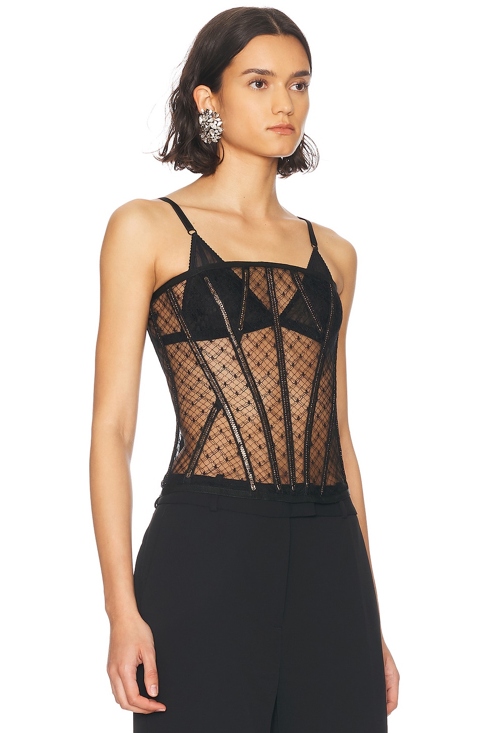 Dolce & Gabbana Strapless Corset Top In Black