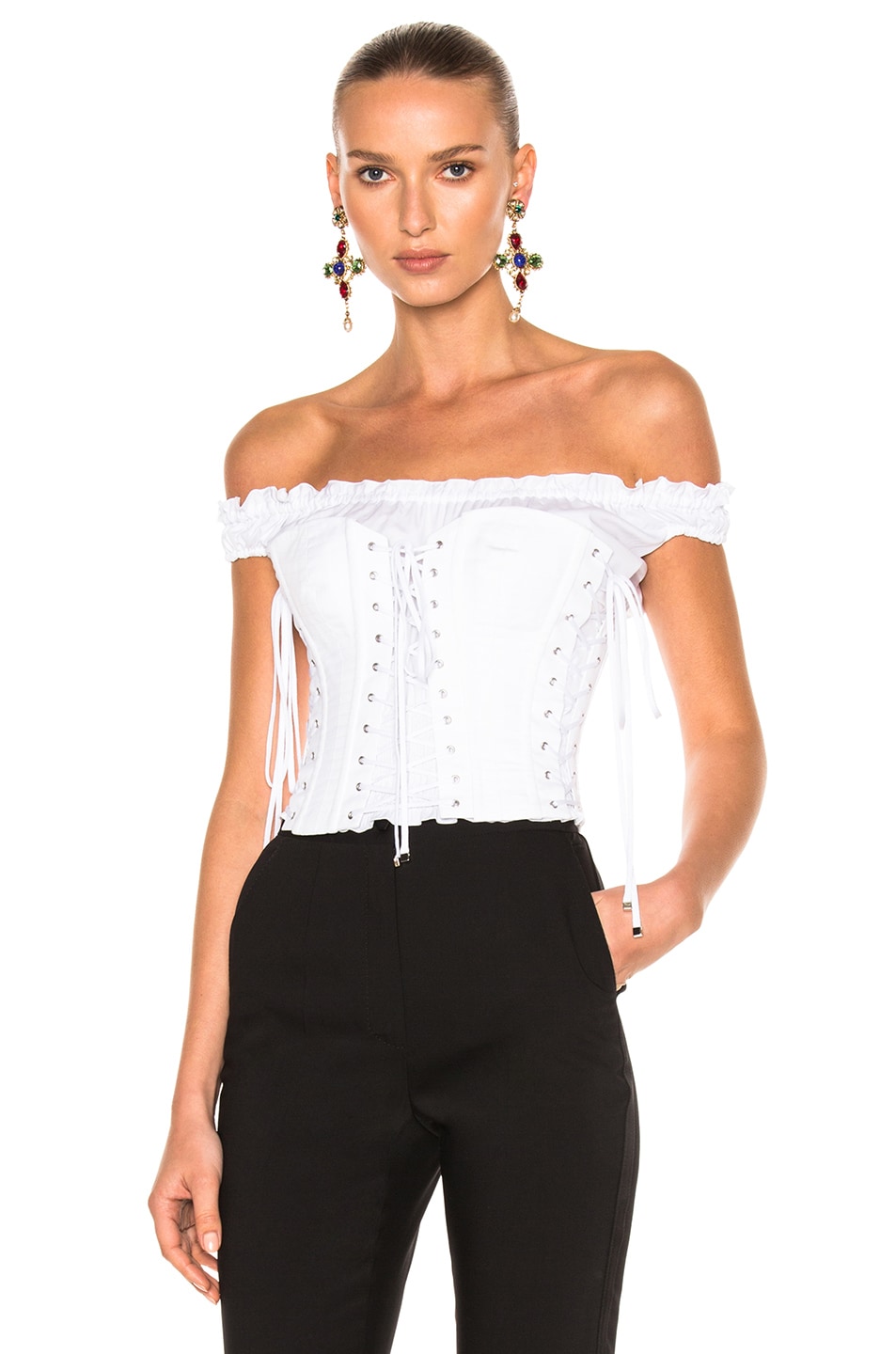 Image 1 of Dolce & Gabbana Corset Top in White