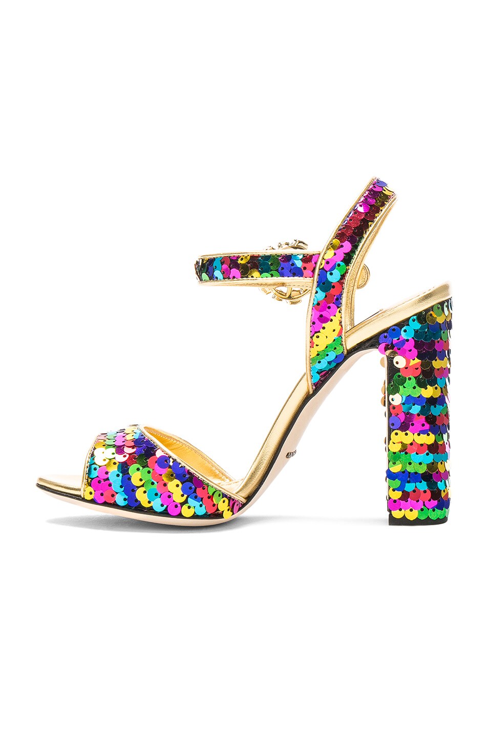 Dolce & Gabbana Sequin Sandals in Multicolor | FWRD