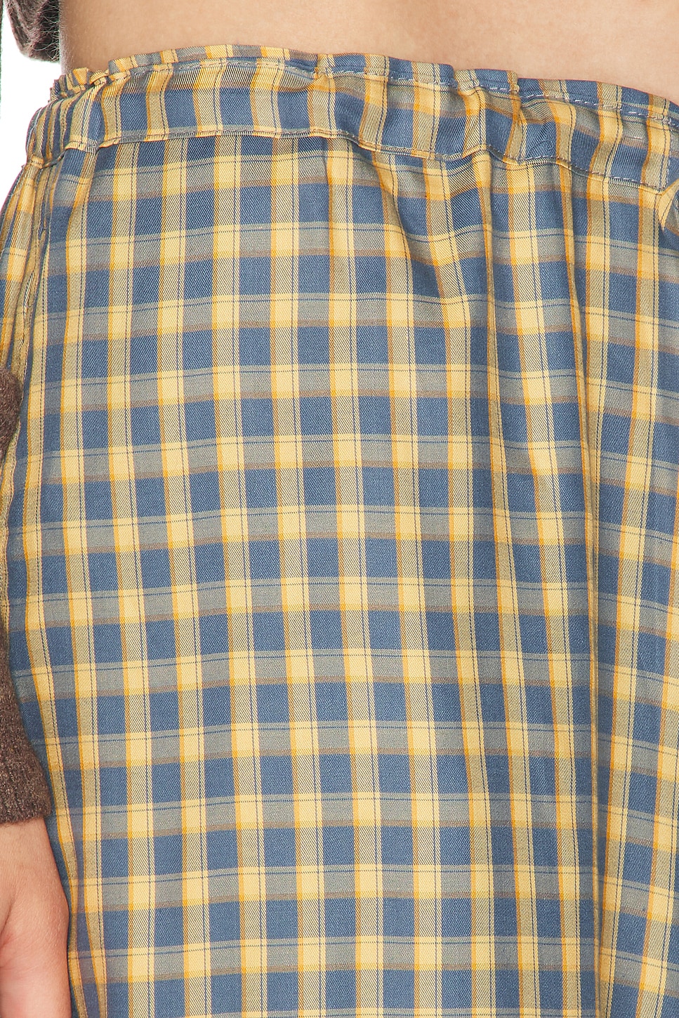 DONNI. The Tencel Plaid Tie Pant