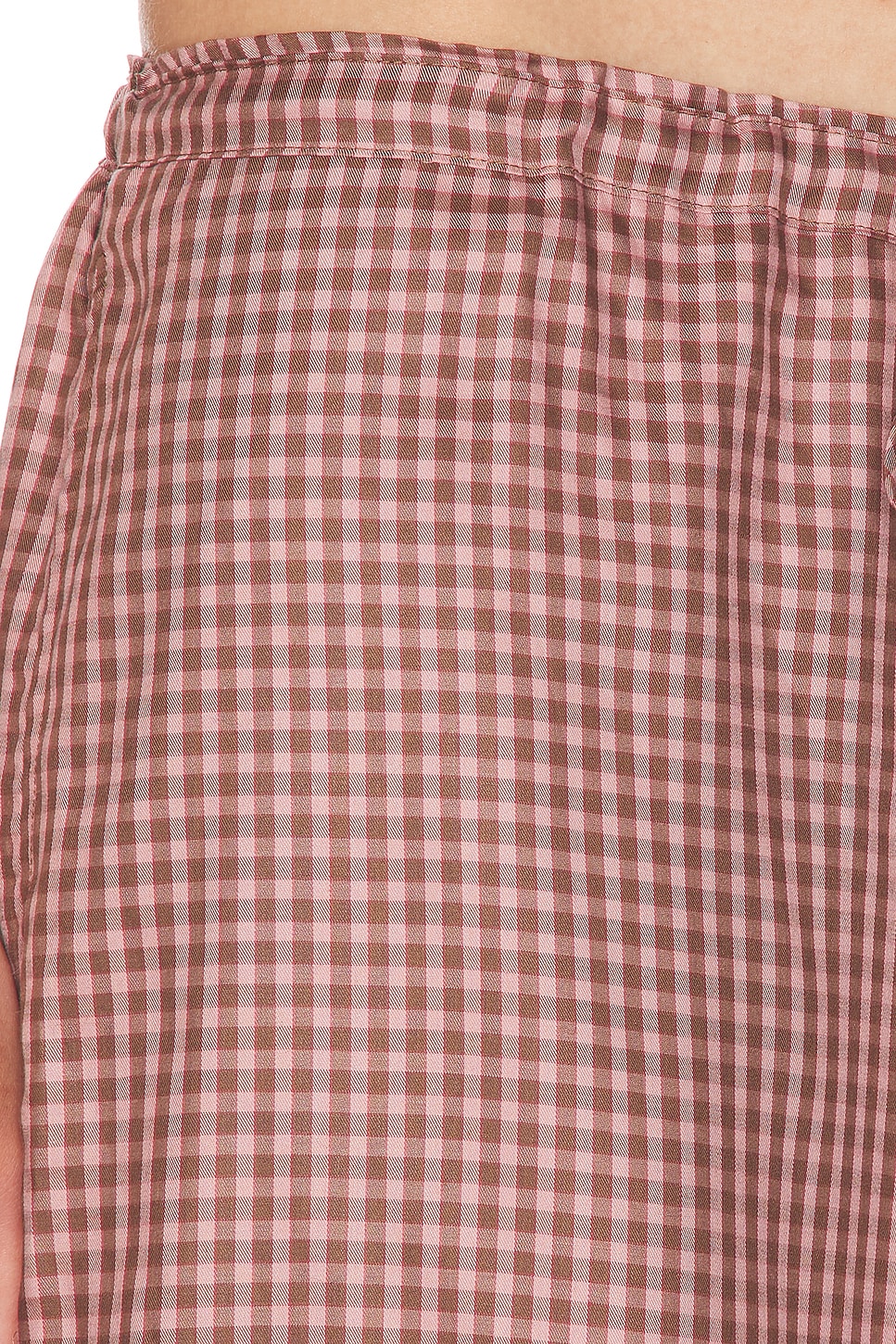 DONNI. The Tencel Plaid Tie Pant
