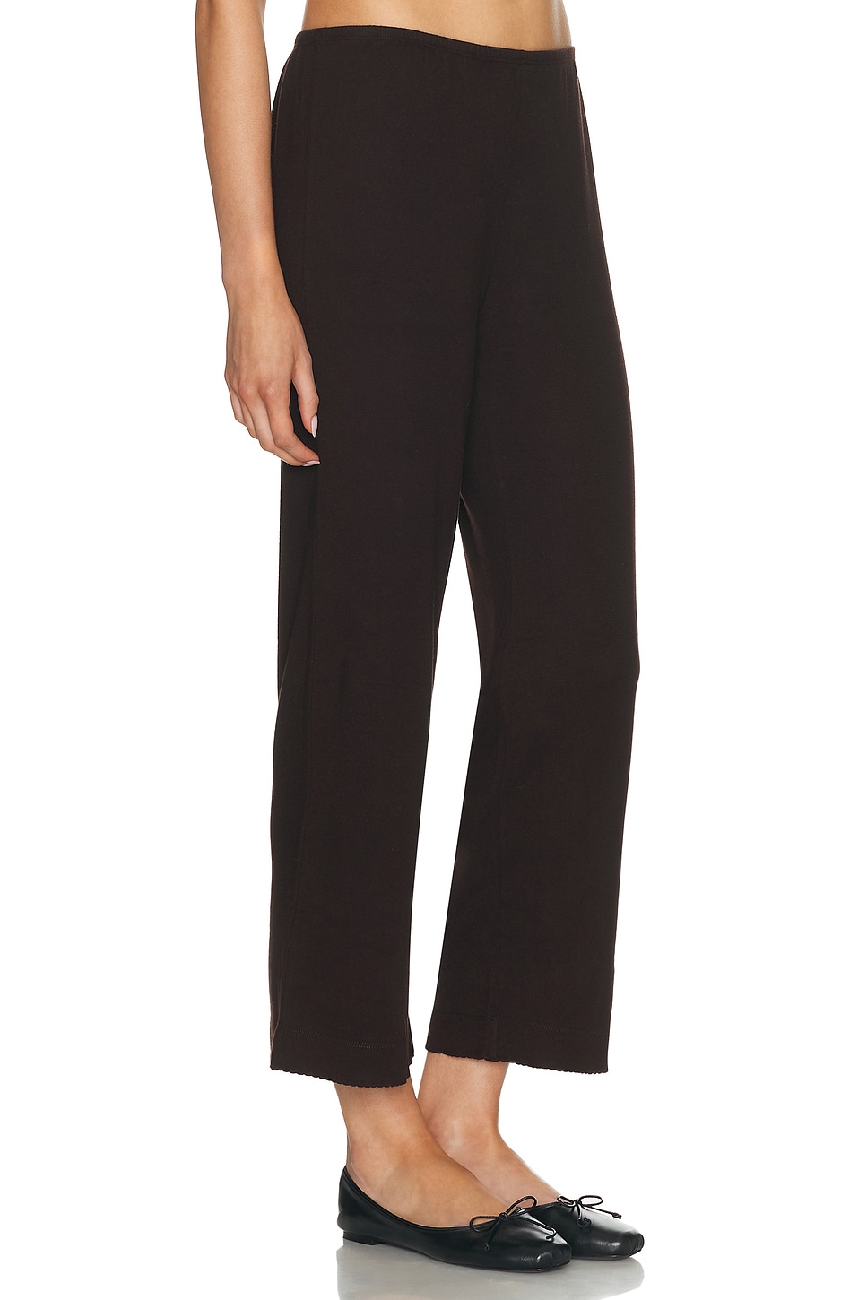 Donni The Baby Rib Scallop Pant In Black