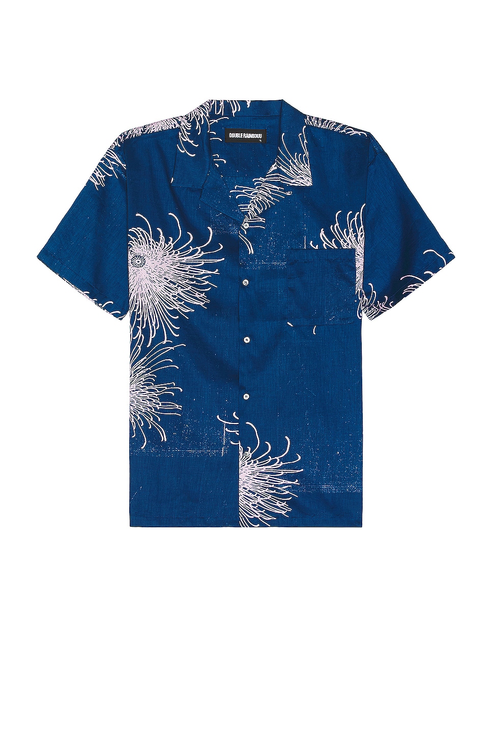 Image 1 of DOUBLE RAINBOUU Short Sleeve Hawaiian Shirt in Ce La Vie