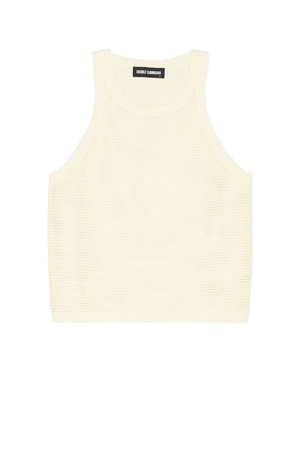 Image 1 of DOUBLE RAINBOUU Mesh Tank in Cream