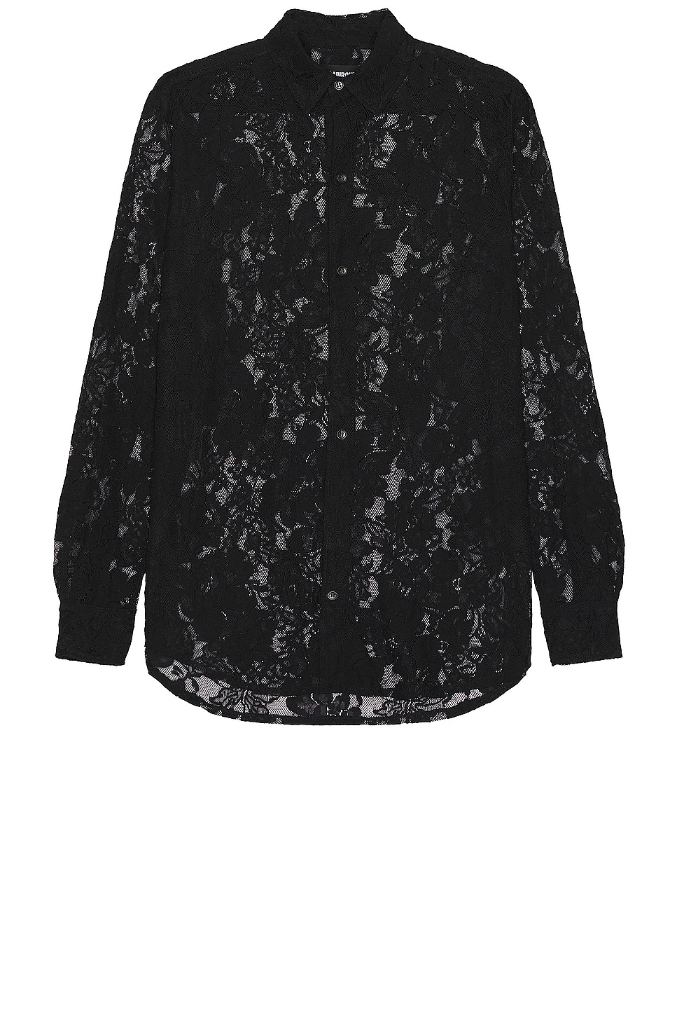 Image 1 of DOUBLE RAINBOUU Sundown Shirt in Black Lace
