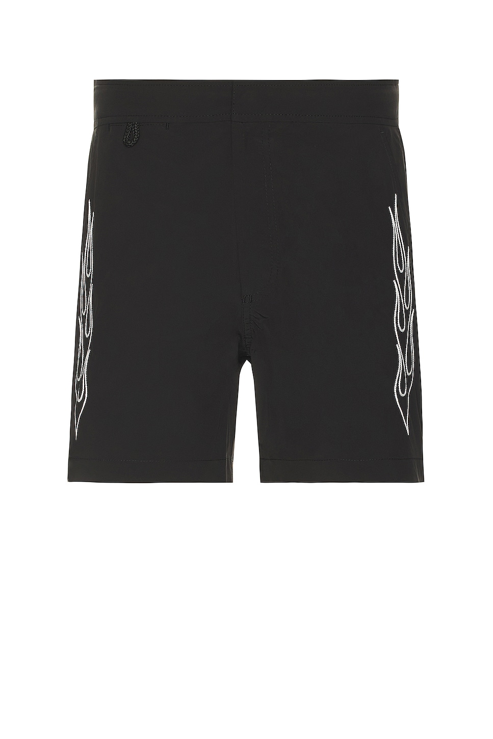 Image 1 of DOUBLE RAINBOUU Pool Shark Swim Shorts in Blazed Black
