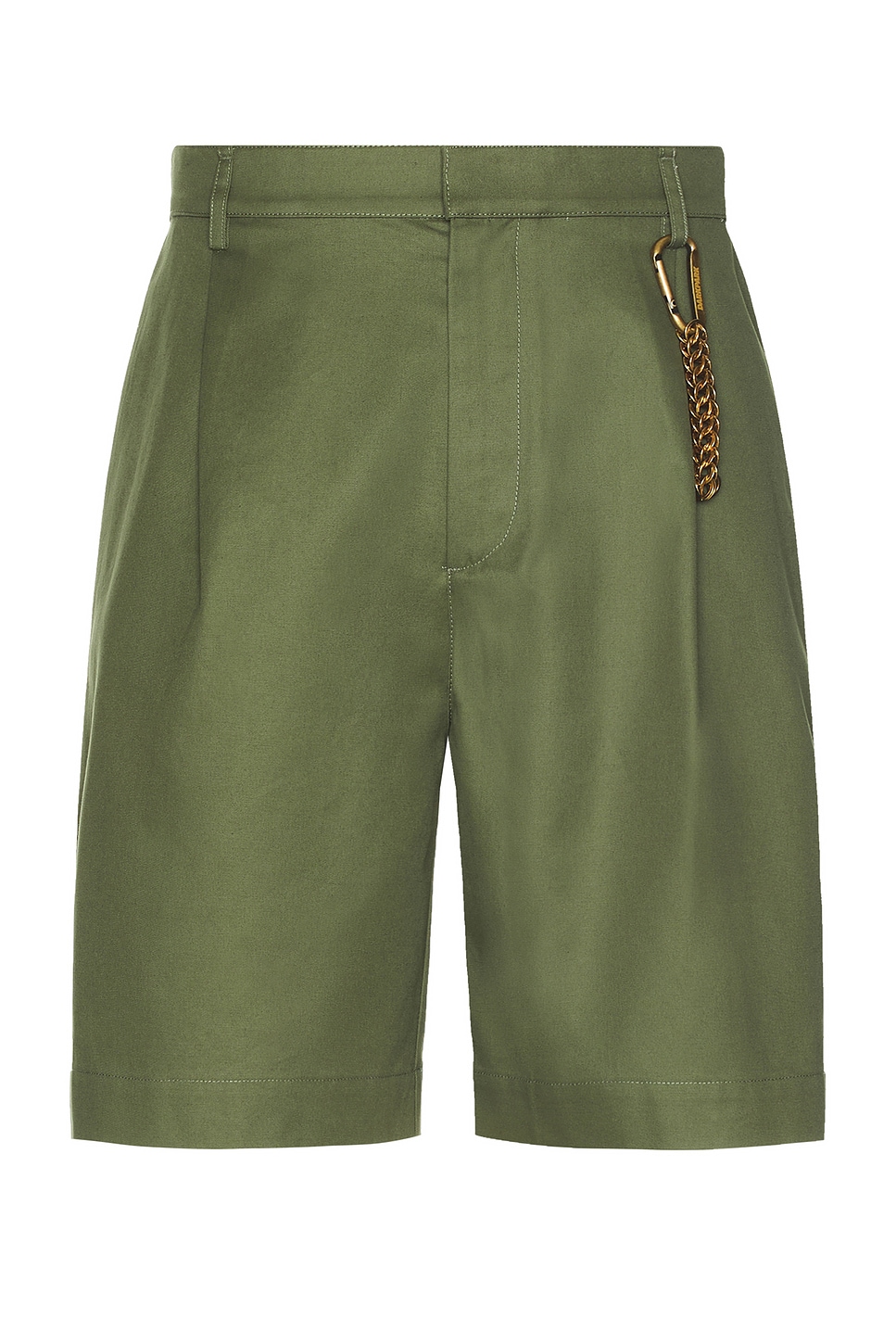 Image 1 of DARKPARK Danny Wide Leg Shorts in Military Green