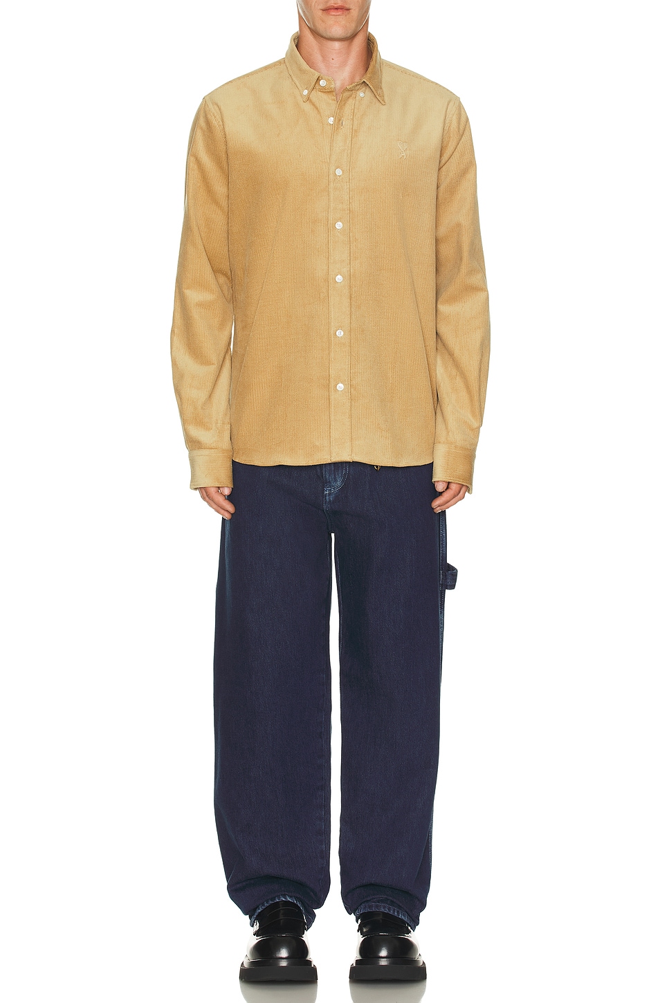 Image 1 of DARKPARK John Relax Fit Worker Denim Jeans in Deep Blue