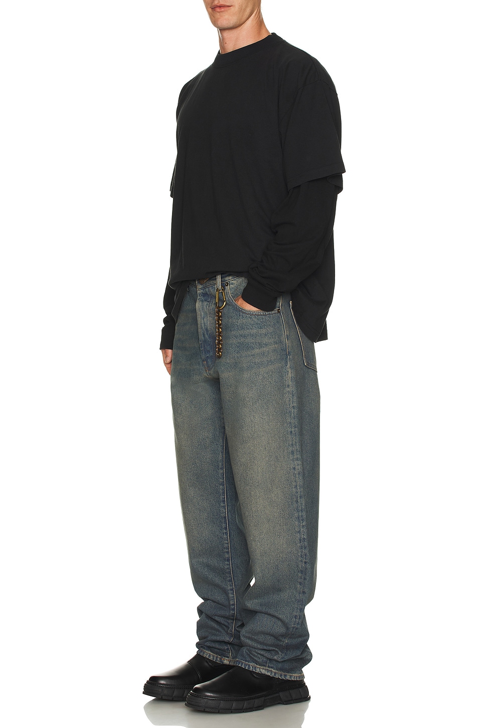 Image 1 of DARKPARK Mark Relax Fit Denim Jeans in Slate Vintage