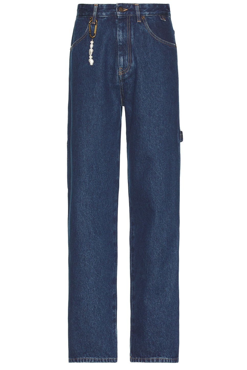 Relax Fit Worker Denim Jeans in Blue