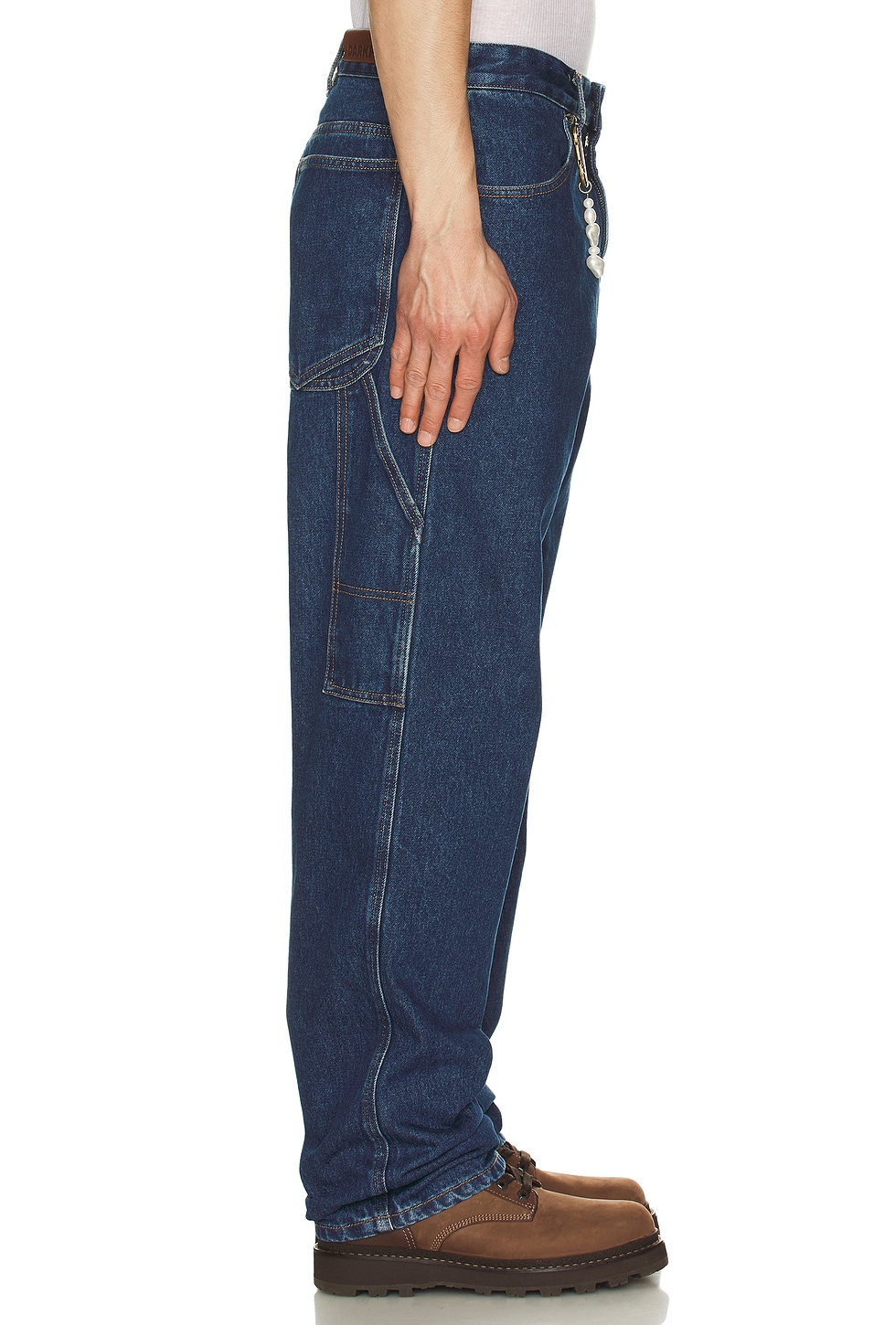 Image 1 of DARKPARK Relax Fit Worker Denim Jeans in Medium Full